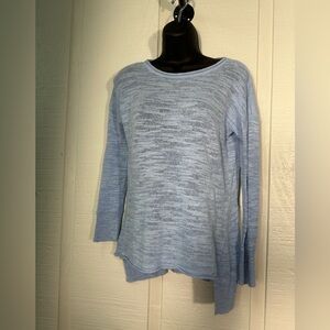 Hiho Blue Women’s Long Sleeve Lightweight Sweater Size Small EUC